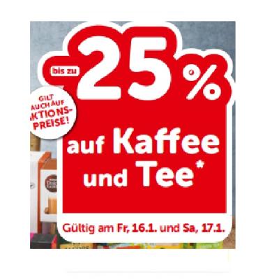 bis zu -25% auf Kaffee und Tee INTERSPAR