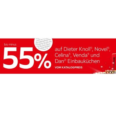 Promotion Bild von bis minus 55% auf Dieter Knoll, Novel, Celina, Venda und Dan Einbauküchen VOM KATALOGPREIS XXXLutz