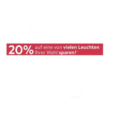 20% auf eine von vielen Leuchten Ihrer Wahl sparen! Möbelix