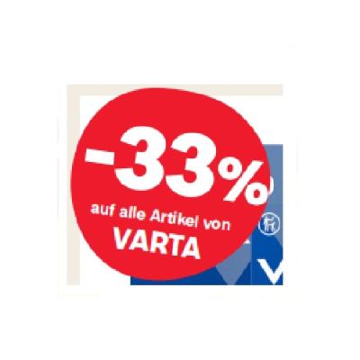 -33% auf alle Artikel von VARTA MPREIS