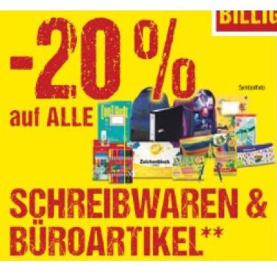 Promotion Bild von -20% auf ALLE SCHREIBWAREN & BÜROARTIKEL Maximarkt