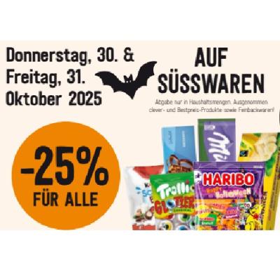 -25% FÜR ALLE AUF SÜSSWAREN Sutterlüty