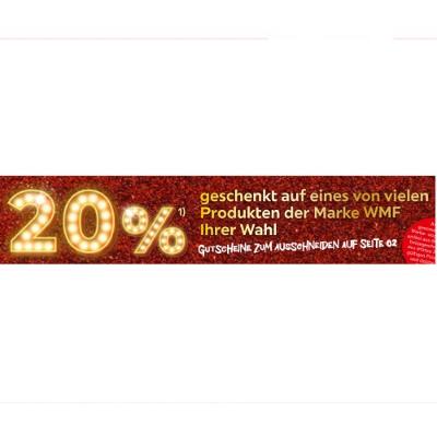 20% geschenkt auf eines von vielen Produkten der Marke WMF Ihrer Wahl XXXLutz