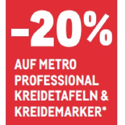 Promotion Bild von -20% AUF METRO PROFESSIONAL KREIDETAFELN & KREIDEMARKER METRO