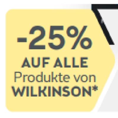 -25% AUF ALLE Produkte von WILKINSON BIPA