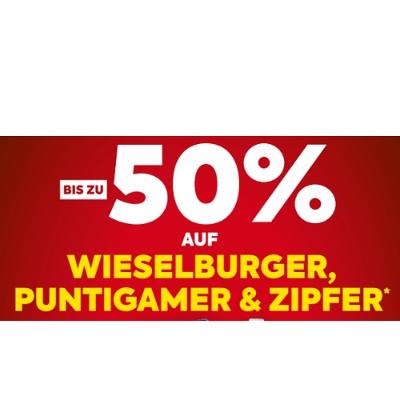 BIS ZU -50% AUF WIESELBURGER, PUNTIGAMER & ZIPFER BILLA PLUS