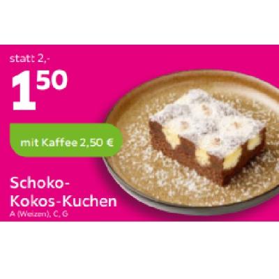 Schoko-Kokos-Kuchen je 1,50 € mömax