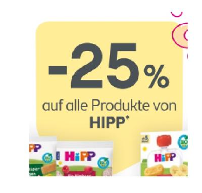 -25% auf alle Produkte von HIPP BIPA
