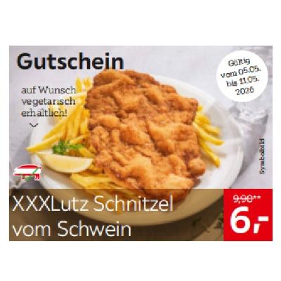 XXXLutz Schnitzel vom Schwein Je 6€ XXXLutz