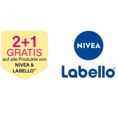2+1 GRATIS auf alle Produkte von NIVEA & LABELLO BIPA
