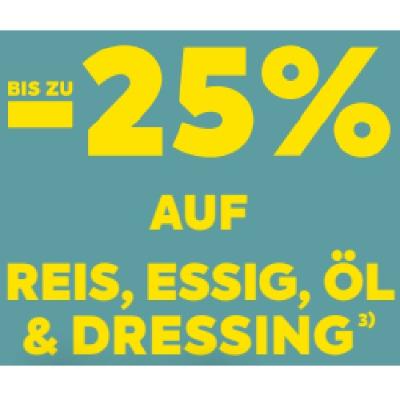 BIS ZU -25% AUF REIS, ESSIG, ÖL & DRESSING BILLA PLUS