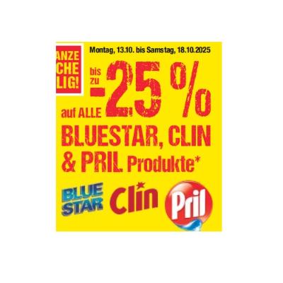bis zu -25% auf ALLE BLUESTAR & CLIN Produkte Maximarkt