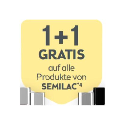 1+1 GRATIS auf alle Produkte von SEMILAC BIPA