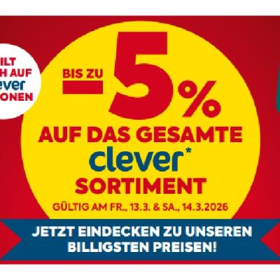 BIS ZU -5% AUF DAS GESAMTE CLEVER SORTIMENT BILLA PLUS