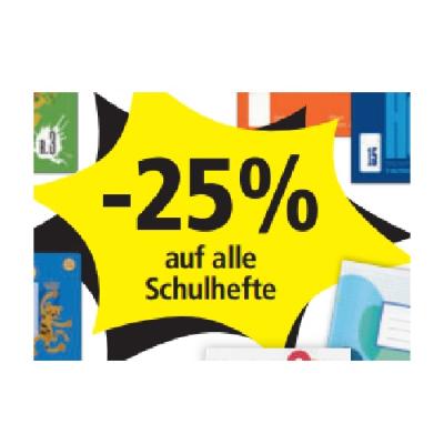 -25% auf alle Schulhefte PAGRO & LIBRO