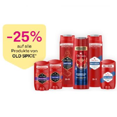 -25% auf alle Produkte von OLD SPICE BIPA