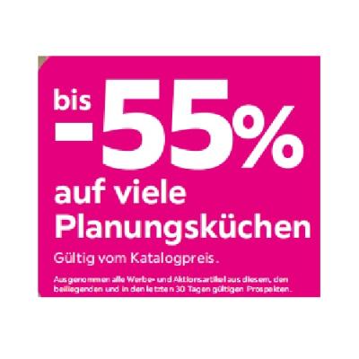 bis -55% auf viele Plannungsküchen mömax