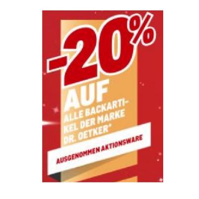 Promotion Bild von -20% AUF ALLE BACKARTIKEL DER MARKE DR. OETKER AUSGENOMEN AKTIONSWARE METRO