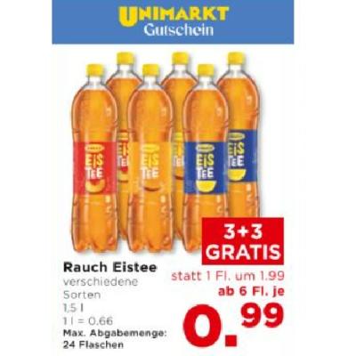 Promotion Bild von Rauch Eistee verschiedene Sorten ab 6 Fl. je 0.99€ Unimarkt
