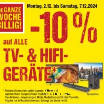 Promotion Bild von -10% auf ALLE TV- & HIFI-GERÄTE Maximarkt