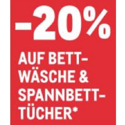 -20% AUF BETTWÄSCHE & SPANNBETTTÜCHER METRO