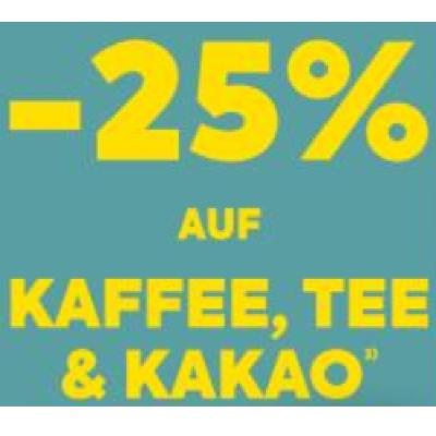 -25% AUF KAFFEE, TEE & KAKAO BILLA PLUS