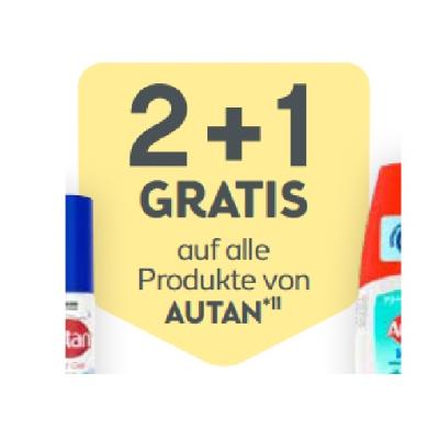 2+1 GRATIS auf alle Produkte von AUTAN BIPA