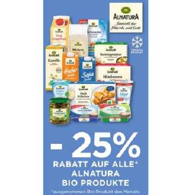 Promotion Bild von -25% RABATT AUF ALLE ALNATURA BIO PRODUKTE Unimarkt