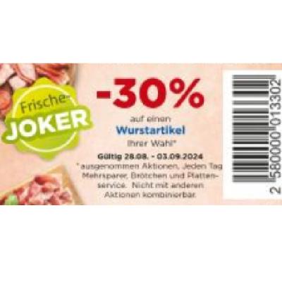 Promotion Bild von -30% auf einen Wurstartikel Ihrer Wahl Unimarkt