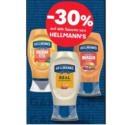 -30% auf alle Saucen von HELLMANN'S MPREIS