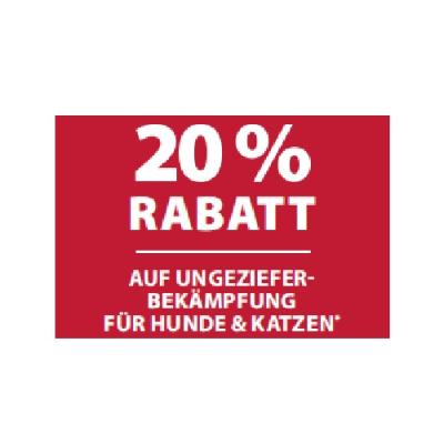 20% RABATT AUF UNGEZIEFER-BEKÄMPFUNG FÜR HUNDE & KATZEN Dehner