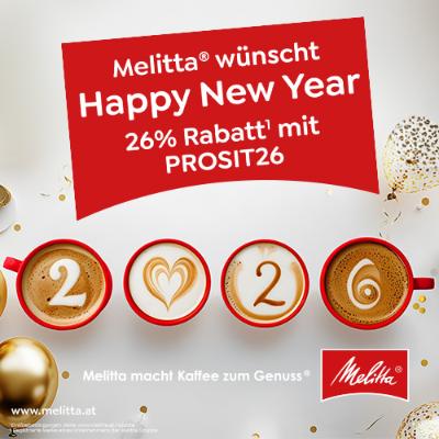 Prosit 2026 Aktion im Melitta® Online Shop