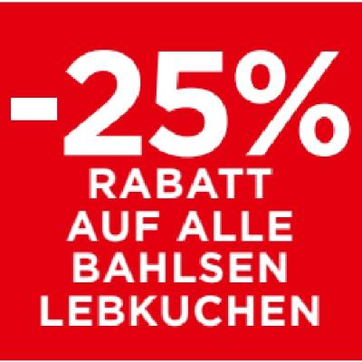 -25% RABATT AUF ALLE BAHLSEN LEBKUCHEN Unimarkt
