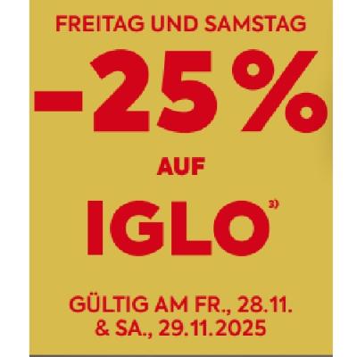 -25% AUF IGLO BILLA