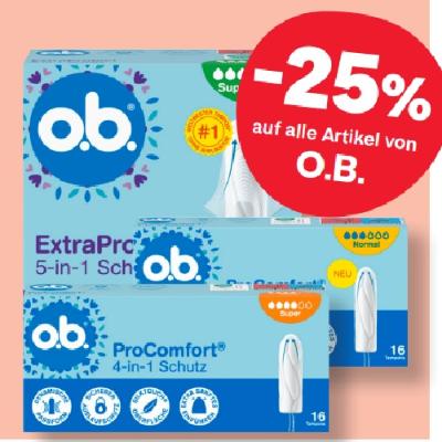 -25% auf alle Artikel von O.B. MPREIS
