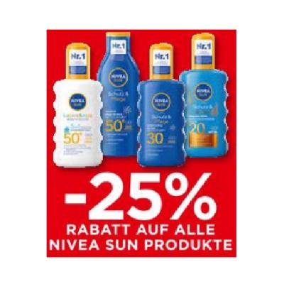 Promotion Bild von -25% RABATT AUF ALLE NIVEA SUN PRODUKTE Unimarkt