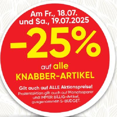 Promotion Bild von -25% auf alle KNABBER-ARTIKEL SPAR Gourmet