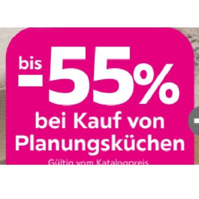 bis -55% bei Kauf von Planungsküchen mömax