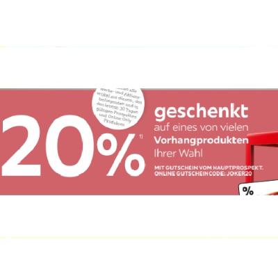 20% geschenkt auf eines von vielen Vorhangprodukten Ihrer Wahl XXXLutz