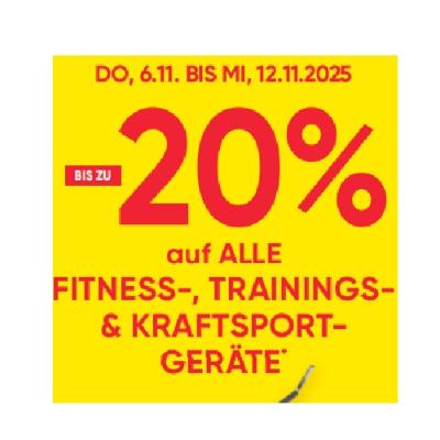 BIS ZU -20% auf ALLE FITNESS-,TRAININGS- & KRAFTSPORT-GERÄTE Maximarkt