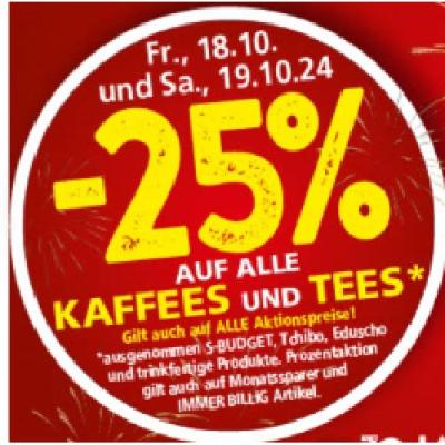 Bild von -25% AUF ALLE KAFFEES UND TEES SPAR