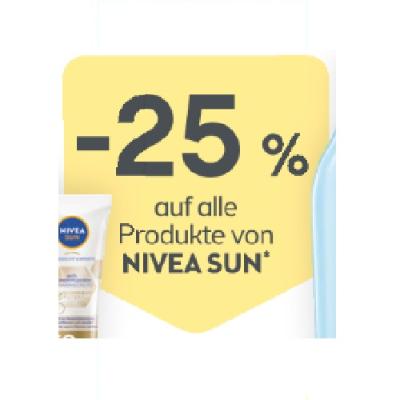 -25% auf alle Produkte von NIVEA SUN BIPA