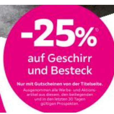 Promotion Bild von -25% auf Geschirr und Besteck mömax