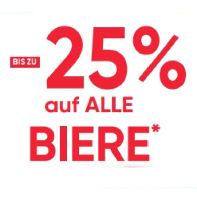 BIS ZU -25% auf ALLE BIERE Maximarkt
