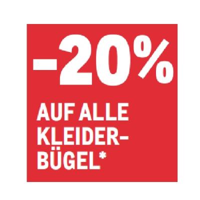 -20% AUF ALLE KLEIDER-BÜGEL METRO