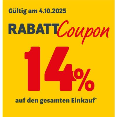 14% Rabatt* auf den gesamten Futterhaus Einkauf gegen Vorlage des Coupons