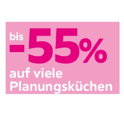 bis -55% auf viele Planungsküchen mömax
