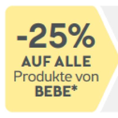 -25% AUF ALLE Produkte von BEBE BIPA