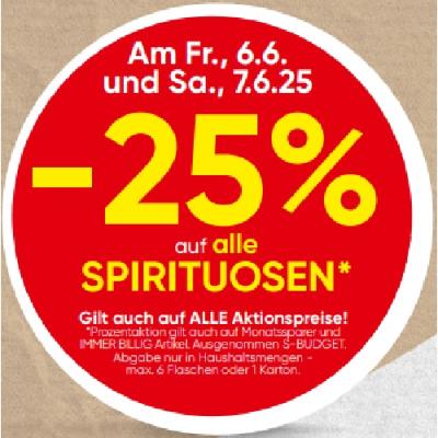 Promotion Bild von -25% auf alle SPIRITUOSEN SPAR