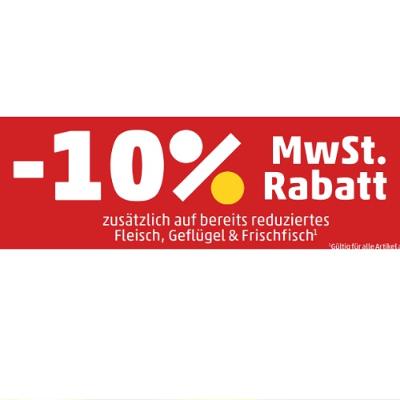 -10% MwSt. Rabatt zusätzlich auf bereits reduziertes Fleisch, Geflügel & Frischfisch Penny